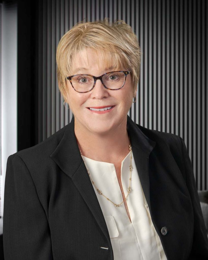 Smiling woman in professional attire